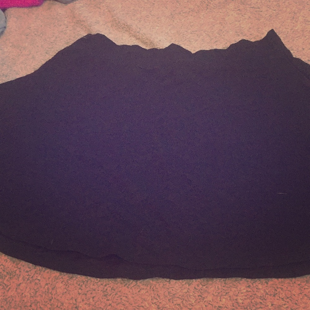 Black mini skirt